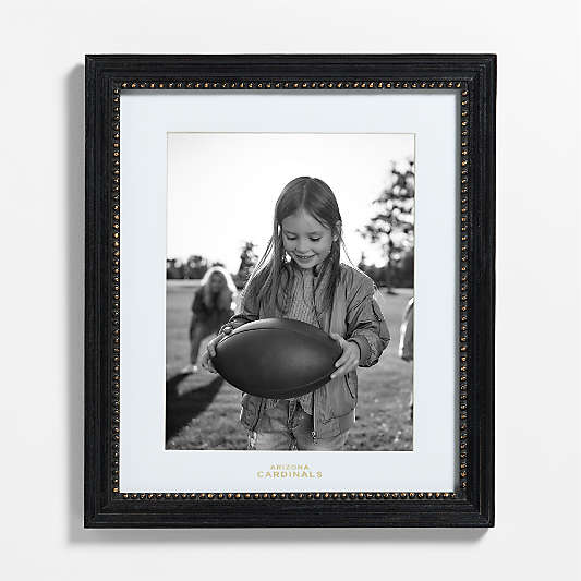 NFL Arizona Cardinals Belgium Black with Gold Bead Wood 11x14 Wall Picture Frame