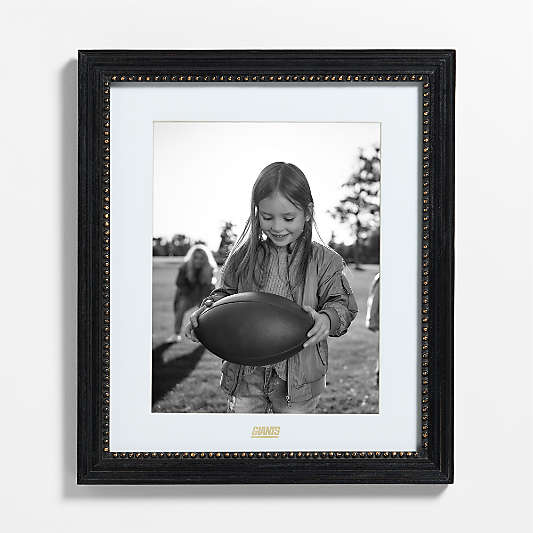 NFL New York Giants Belgium Black with Gold Bead Wood 11x14 Wall Picture Frame