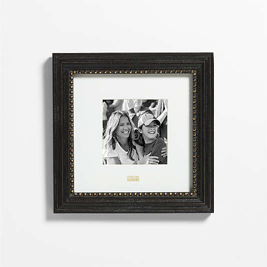NFL Cleveland Browns Belgium Black with Gold Bead Wood 5x5 Wall Picture Frame