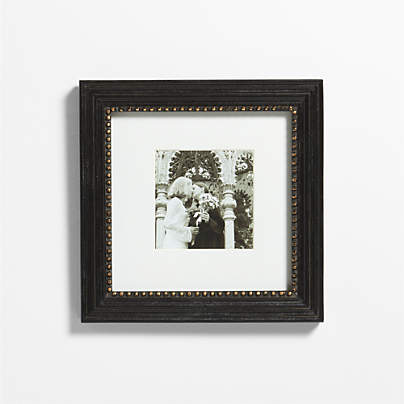 Belgium Black with Gold Bead Wood 5x5 Wall Picture Frame