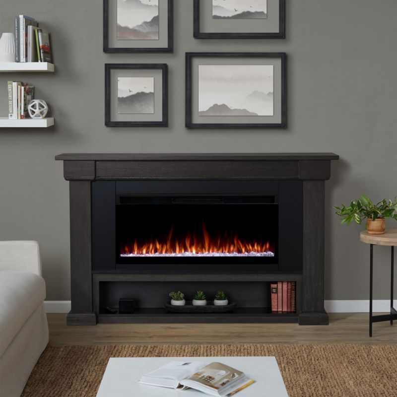 Belhaven Dark Wood with Landscape Smart Electric Fireplace 66" - image 1 of 9