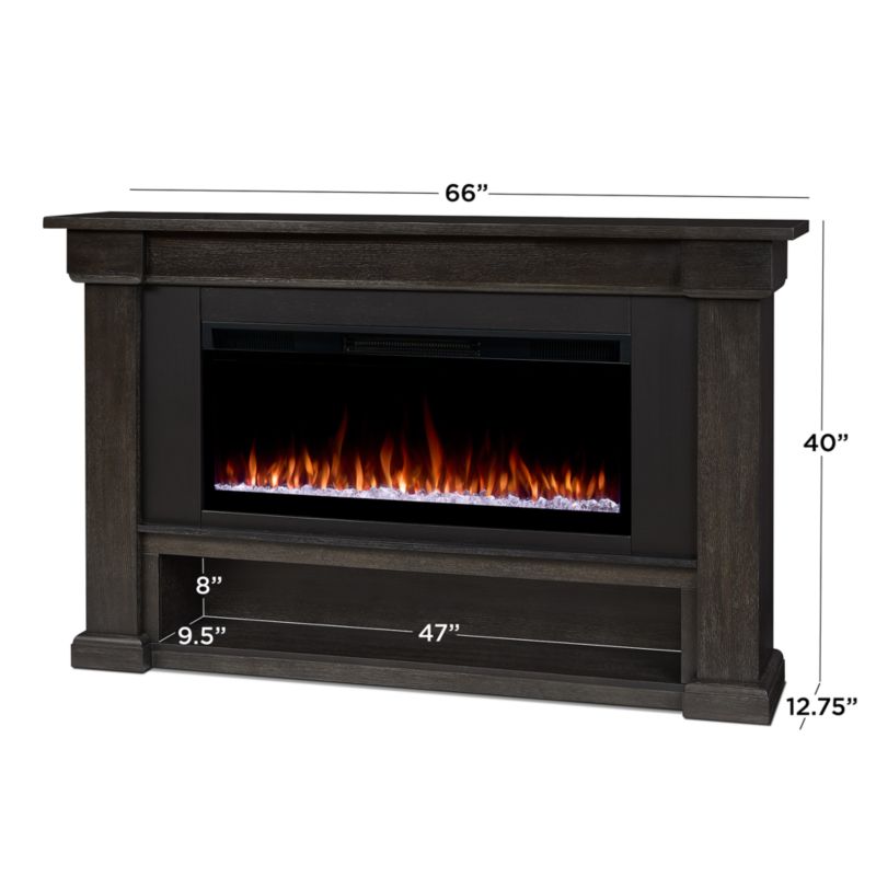Belhaven Dark Wood with Landscape Smart Electric Fireplace 66" - image 2 of 9
