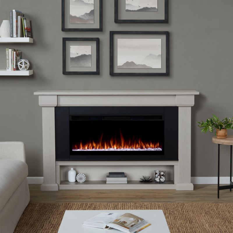Belhaven Light Wood with Landscape Smart Electric Fireplace 66" - image 2 of 10