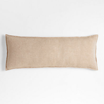View Brulee Brown Belgian Flax Linen 54"x20" Body Pillow Cover details