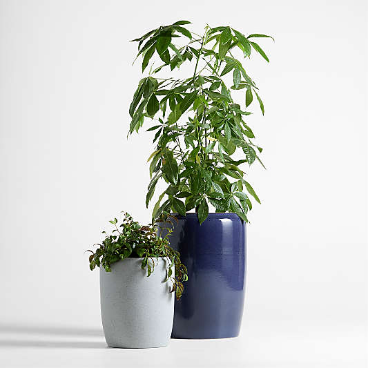 Belize Blue Reactive Glaze Indoor/Outdoor Planter 24"x17"