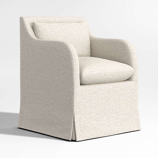 Belmar Ivory Slipcovered Dining Armchair