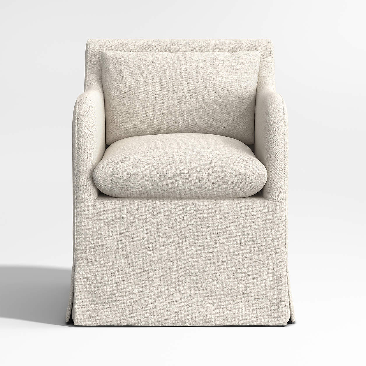Belmar Ivory Upholstered Dining Arm Chair + Reviews | Crate & Barrel Canada