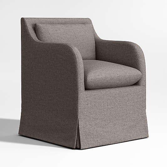 Belmar Grey Slipcovered Dining Armchair