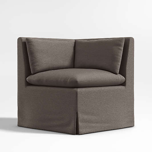 Belmar Grey Slipcovered Corner Dining Banquette