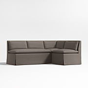 Belmar Single L-Shaped Loveseat Dining Banquette with Performance Fabric