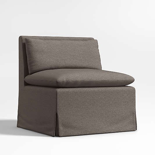 Belmar 28" Grey Slipcovered Single Dining Banquette