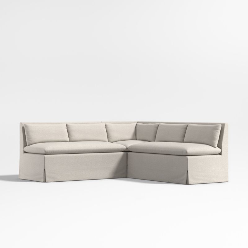 Belmar Double L-Shaped Loveseat Dining Banquette with Performance Fabric