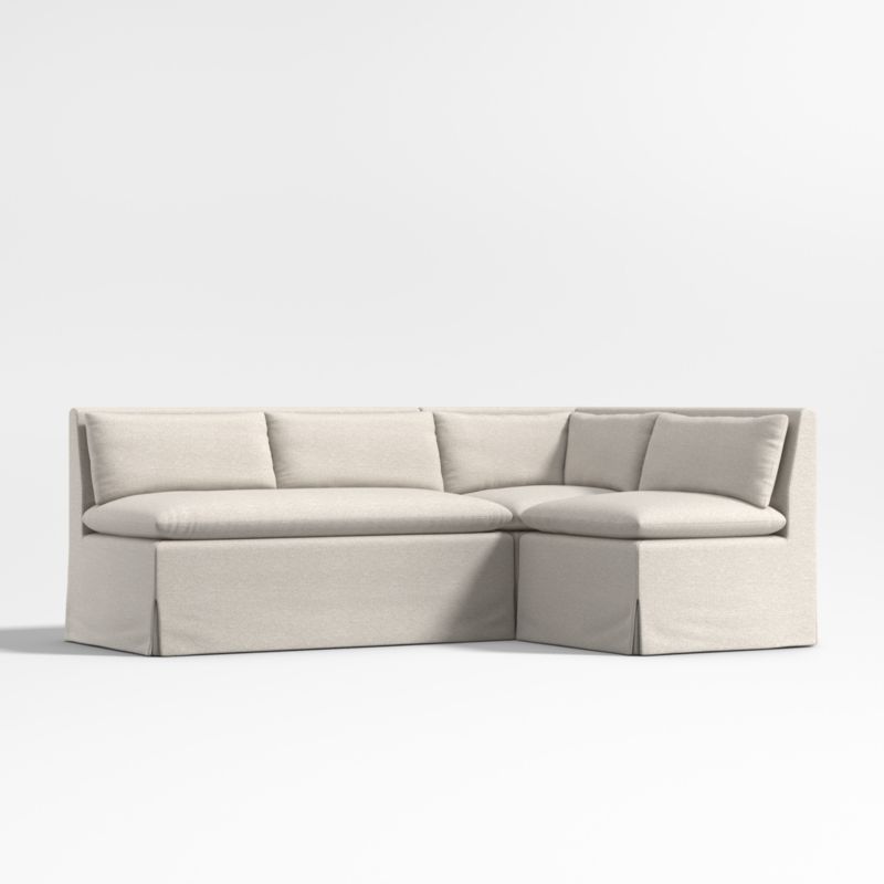 Belmar Single L-Shaped Loveseat Dining Banquette with Performance Fabric