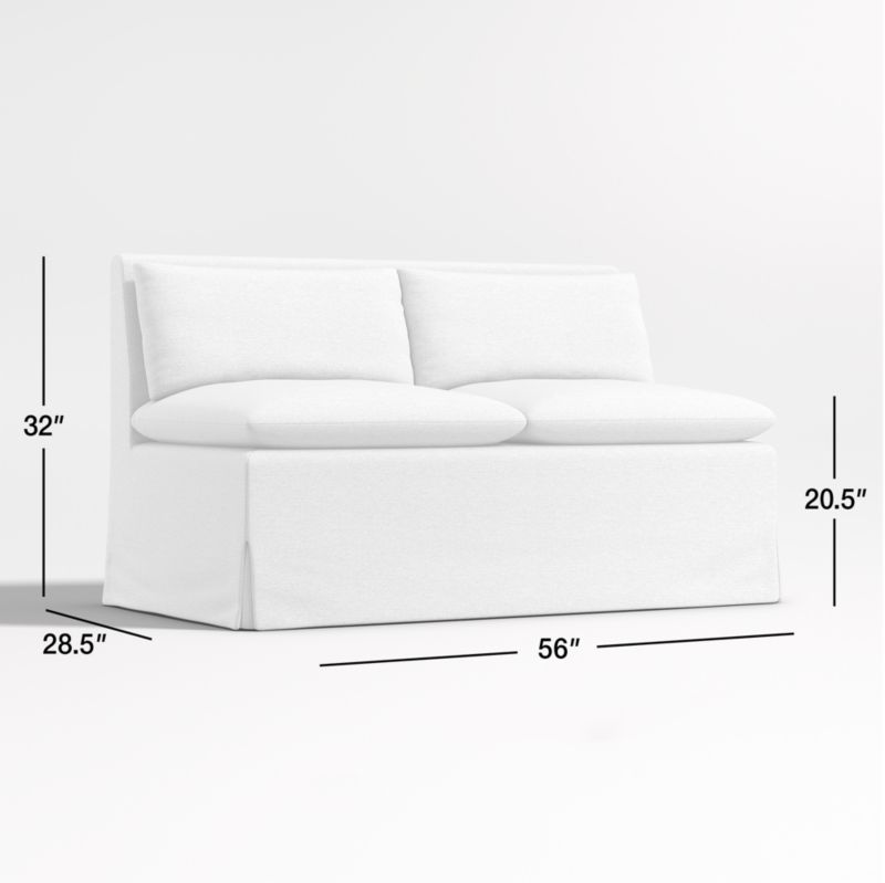 Belmar Slipcovered Dining Banquette Bench with Performance Fabric