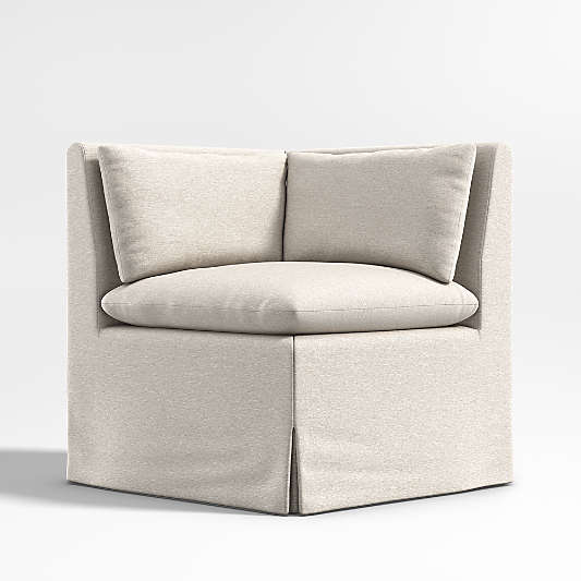 Belmar Ivory Slipcovered Corner Dining Banquette