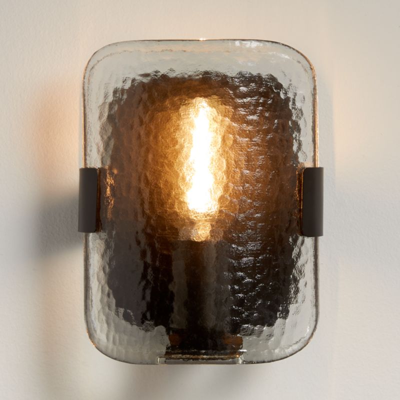 Belmont Black & Glass Wall Sconce Vanity Light Crate & Barrel