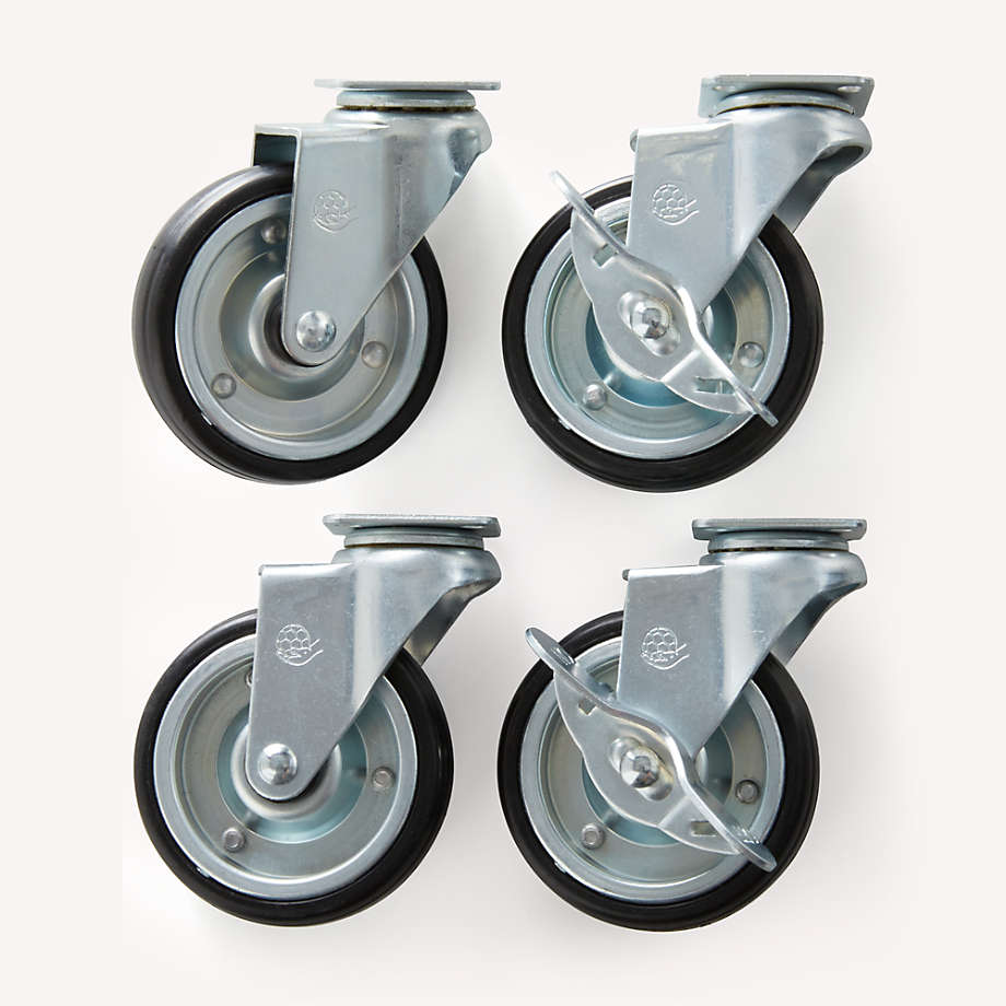 Set of Four Casters With Rubber Wheels Brass Vintage Caster Wheels Brass  Casters Trolley Bar Casters Industrial Casters, Swivel Wheels. -  Canada