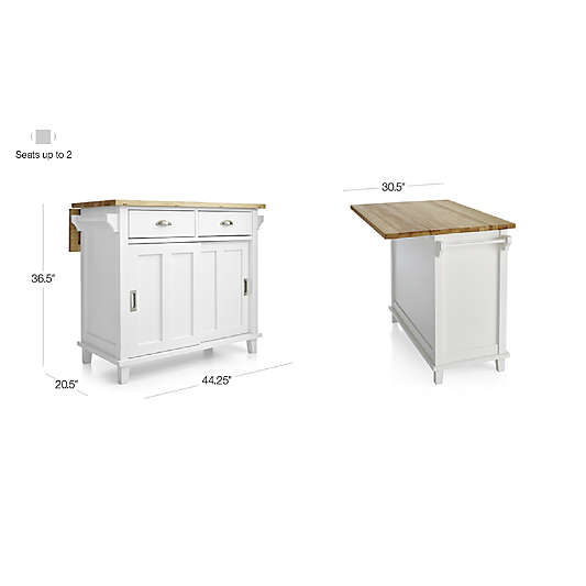 Belmont White Kitchen Island