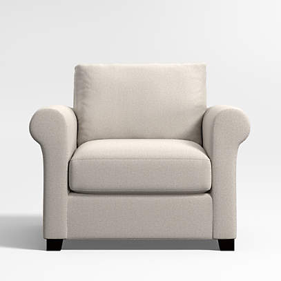 rolled arm armchair