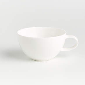 Bennett White Bone China 16-Oz. Mug + Reviews | Crate & Barrel