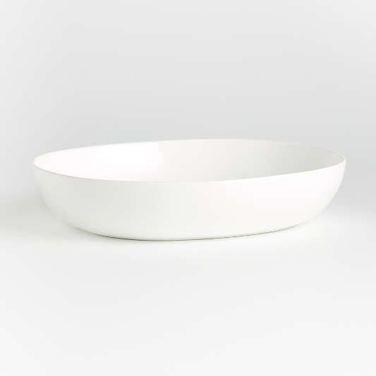 Bennett White 14" x12" Oval Bone China Serving Bowl