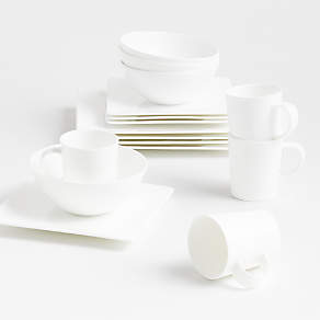 square white dinnerware sets