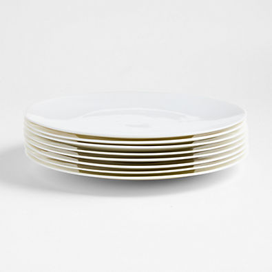 View Bennett White Bone China Dinner Plates, Set of 8 details