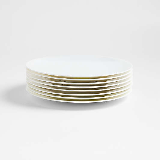 Bennett White Bone China Salad Plates, Set of 8