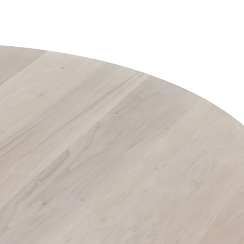 Bensen 60" Whitewash Wood Round Dining Table - image 5 of 8