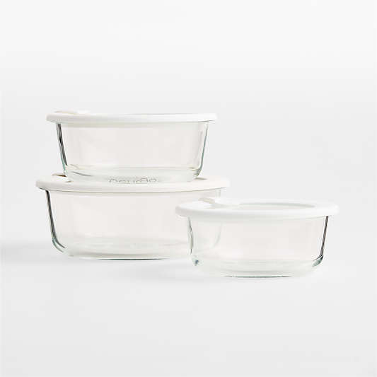 Bentgo Glass Food Storage 6-Piece Container Set with Leak-Proof Glass and Silicone Lids