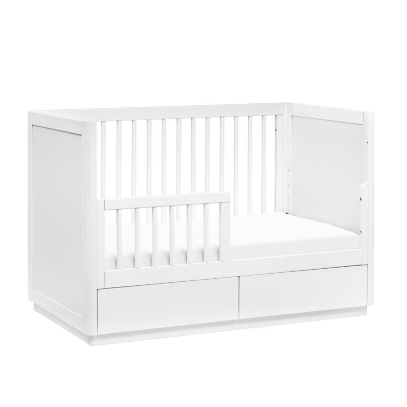 Babyletto Bento White Wood 3-in-1 Convertible Storage Baby Crib with Toddler Bed Conversion Kit - image 6 of 9