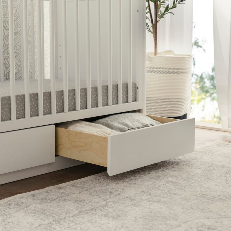 Babyletto Bento White Wood 3-in-1 Convertible Storage Baby Crib with Toddler Bed Conversion Kit - image 3 of 9