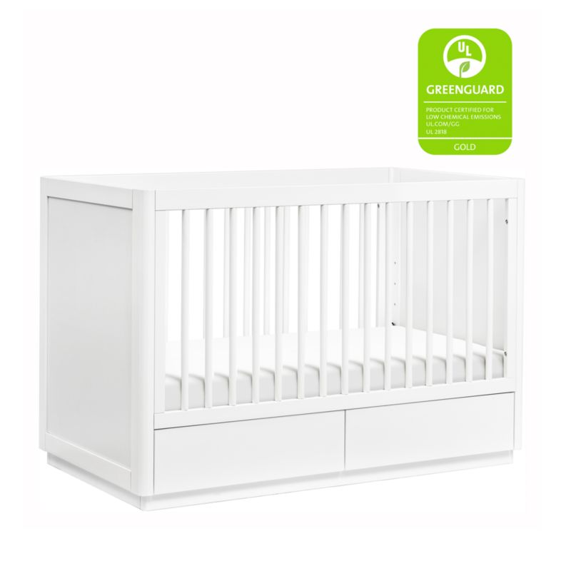 Babyletto Bento White Wood 3-in-1 Convertible Storage Baby Crib with Toddler Bed Conversion Kit - image 7 of 9