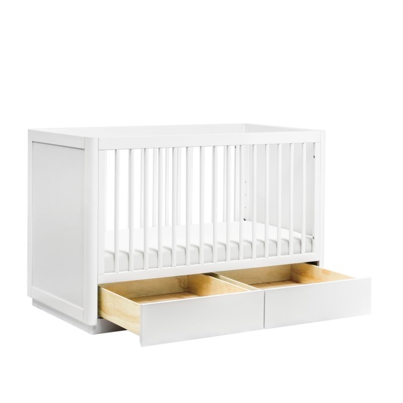 Babyletto Bento White Wood 3-in-1 Convertible Storage Baby Crib with Toddler Bed Conversion Kit - image 5 of 9