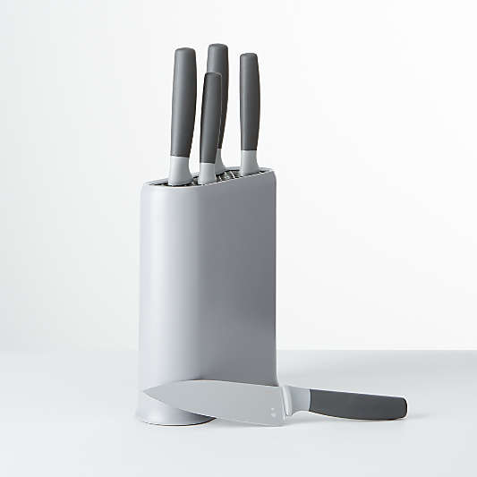 BergHOFF ® Grey Leo 6-Piece Stainless Steel Knife Block Set