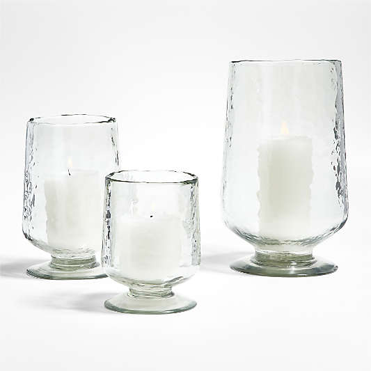 Bergen Glass Hurricane Candle Holders