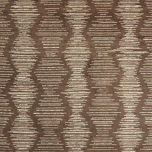 Berlin Wool-Blend Hand-Knotted Brown Rug Swatch 12"x18"