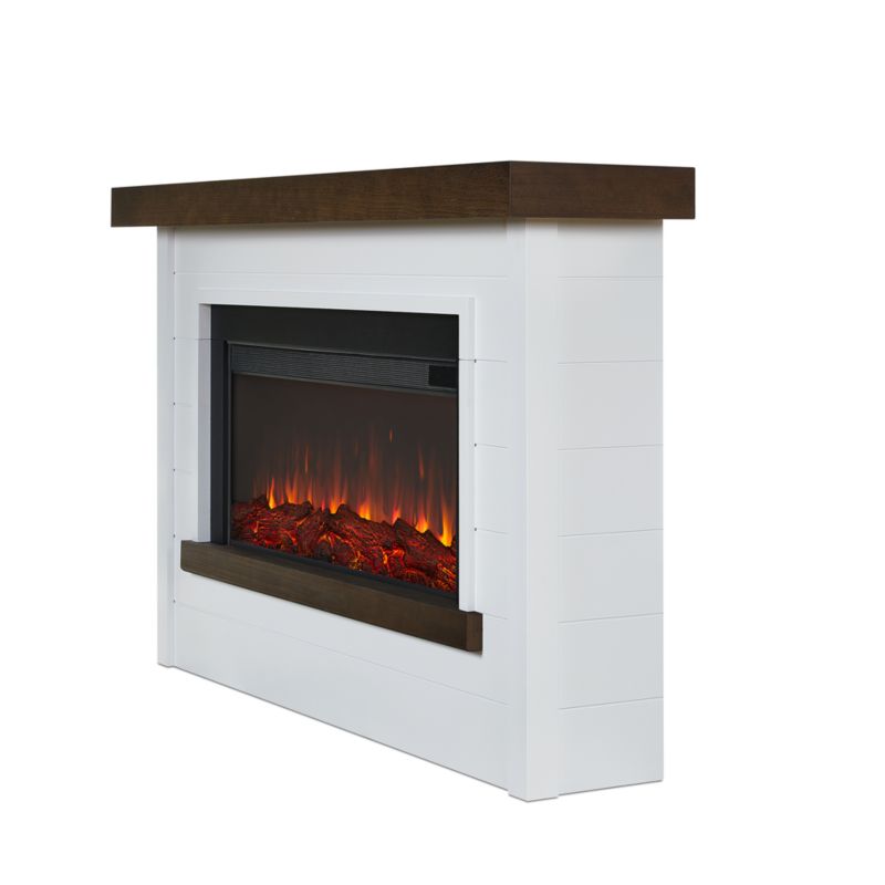 Brynwood White and Brown Wood Electric Fireplace - image 3 of 7