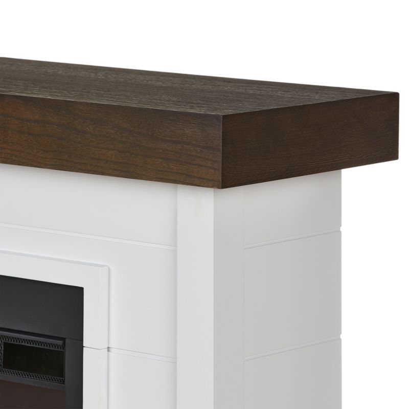 Brynwood White and Brown Wood Electric Fireplace - image 4 of 7