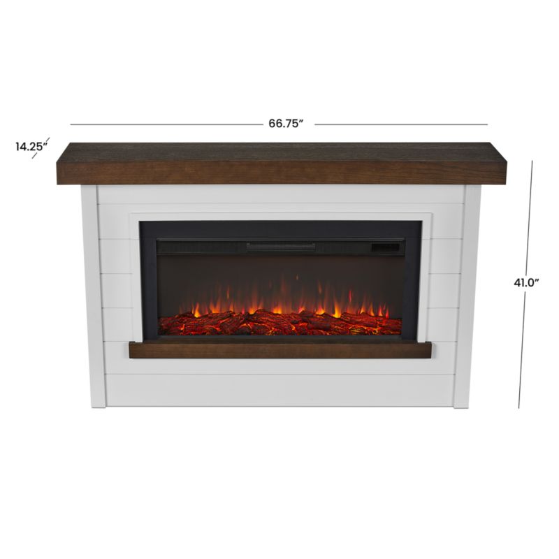 Brynwood White and Brown Wood Electric Fireplace - image 5 of 7