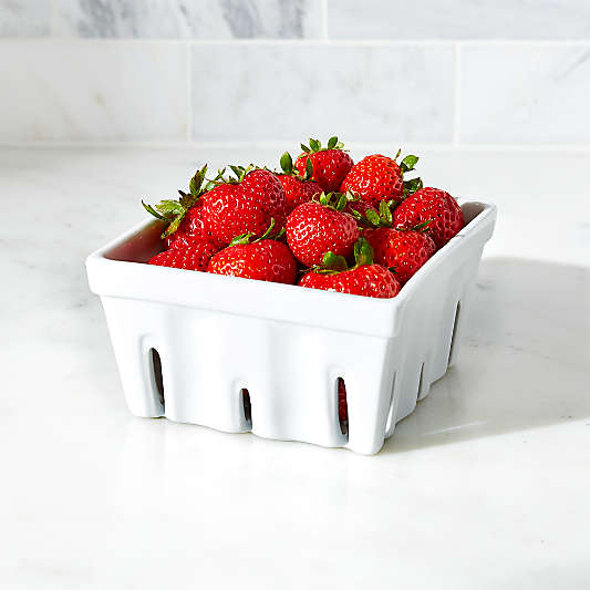 Berry Box White Colander