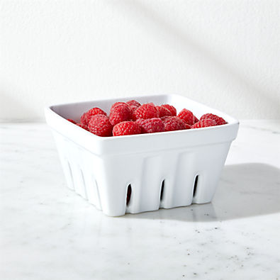 View Berry Box White Porcelain Colander details