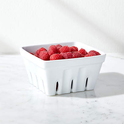 White Berry Basket Colander + Reviews | Crate & Barrel
