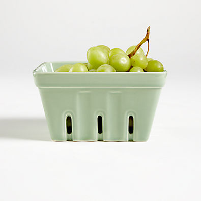 View Mint Berry Box Porcelain Colander details