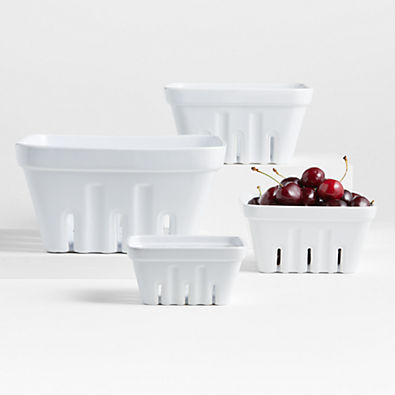View White Berry Box Colanders, Set of 4 details