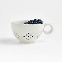 Matte White Berry Colander Mug + Reviews | Crate & Barrel