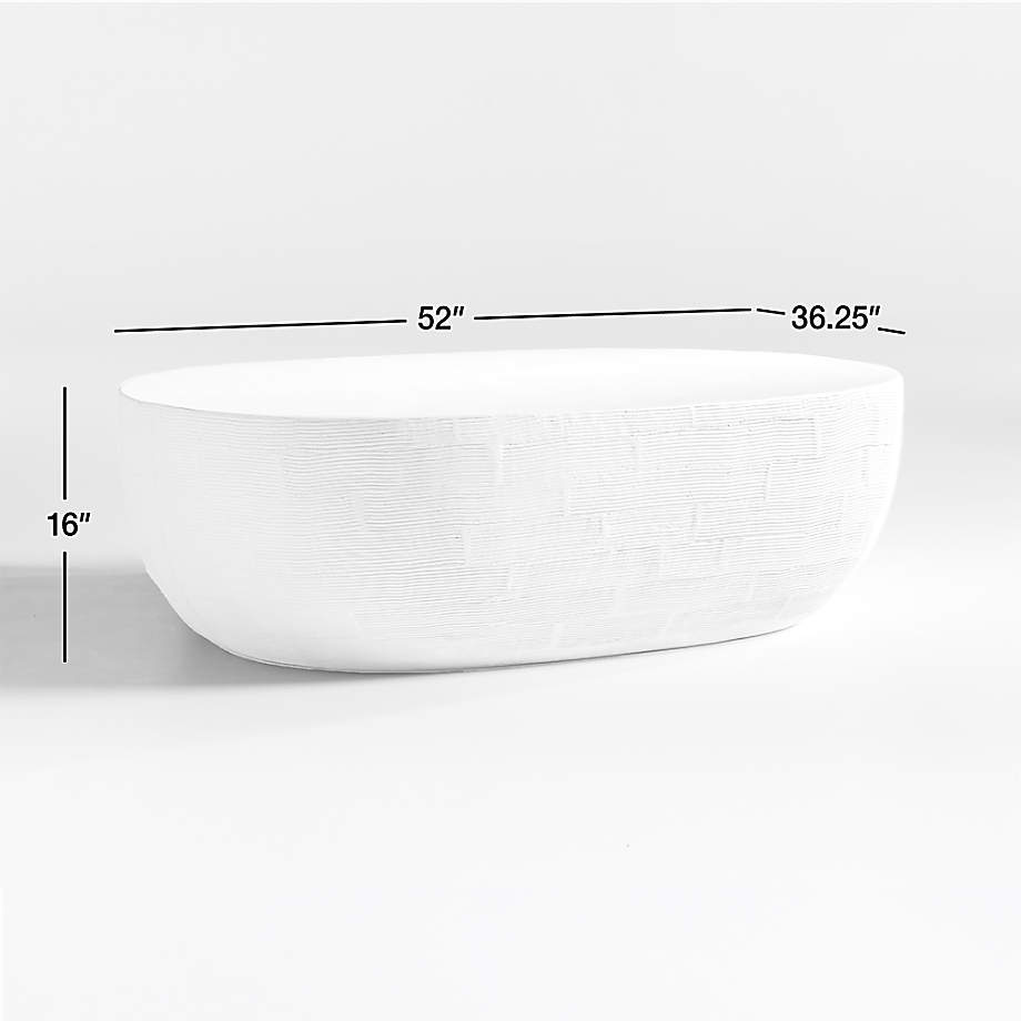 Crate&Barrel Beton Oval Concrete Coffee Table Yorkdale Mall