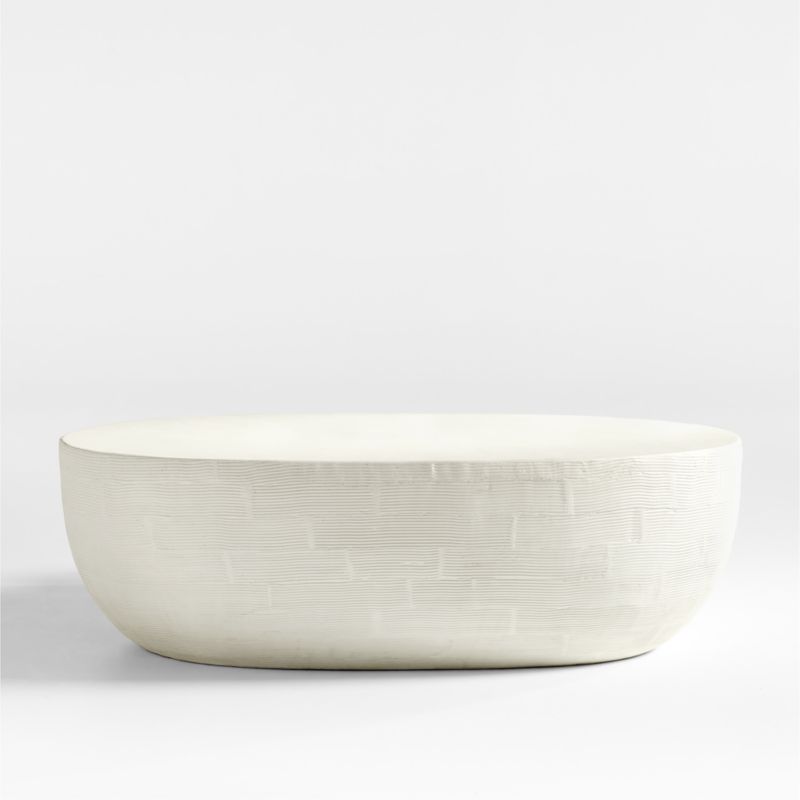 Beton White Concrete 52" Oval Coffee Table