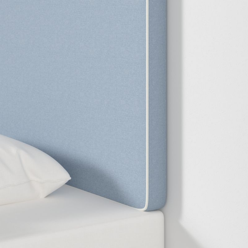 Bevel Blue with White Piping Twin Wall-Mounted Headboard - image 3 of 5