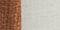 White with Terracotta Piping